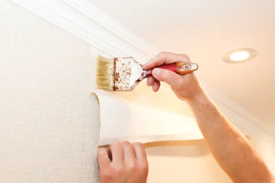 Pose de papier peint aux Tonils — revêtements muraux et toiles de verre